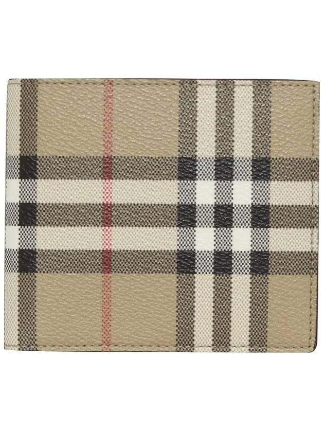 Check Half Wallet Beige - BURBERRY - BALAAN 3