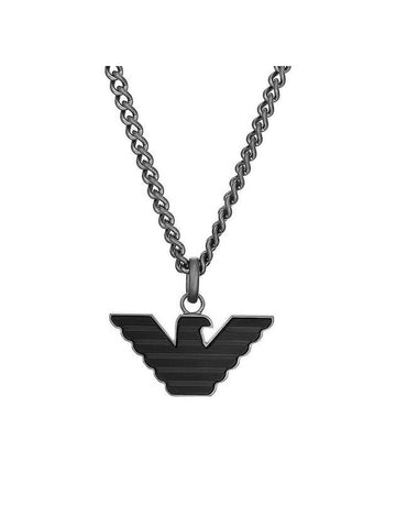 Eagle Logo Necklace Brown Black - EMPORIO ARMANI - BALAAN 1