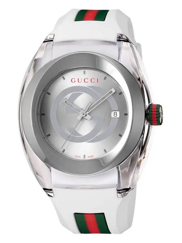 Gucci Sync Rubber Strap Watch White Silver - GUCCI - BALAAN 3