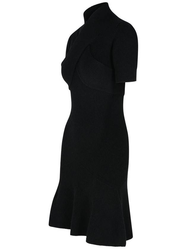 Patou Black Merino Wool Blend Dress - PATOU - BALAAN 2