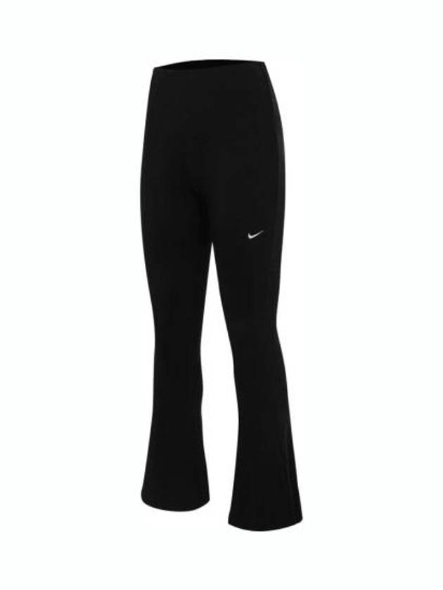 Tight Mini Rib Flared Leggings Black - NIKE - BALAAN 2