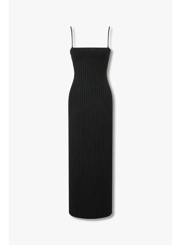 Ribbed Maxi Bodycon Dress Black - ALEXANDER WANG - BALAAN 1