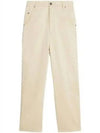 Cotton Straight Pants White - AMI - BALAAN 2