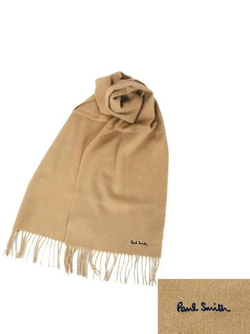 Simple logo wool muffler beige M1A 933D A504 - PAUL SMITH - BALAAN 1