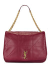 Jamie Logo Plaque Leather Shoulder Bag Red - SAINT LAURENT - BALAAN 1