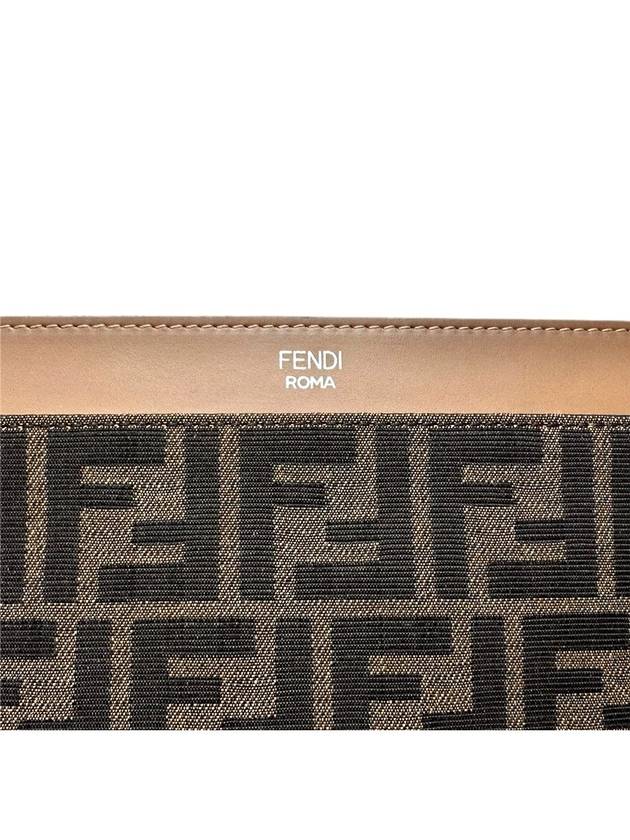 Large Flat FF Clutch Bag Brown - FENDI - BALAAN 7