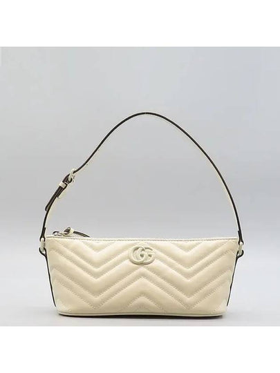 739166 White leather GG Marmont Matelasse small shoulder bag - GUCCI - BALAAN 2