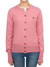 Bea Logo Wool Cardigan Pink - VIVIENNE WESTWOOD - BALAAN 3