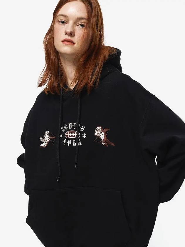 Amor angel embroidery hooded top black - CPGN STUDIO - BALAAN 3