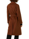 Pauli Belted Virgin Wool Coat Brown 90160329 095 - S MAX MARA - BALAAN 4