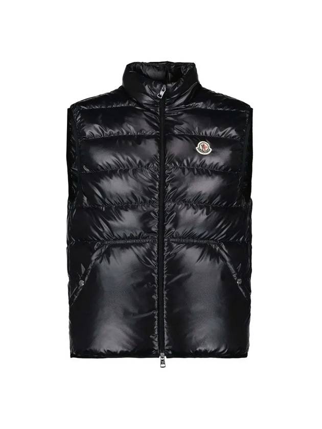 Aube Logo Down Vest Black - MONCLER - BALAAN 1