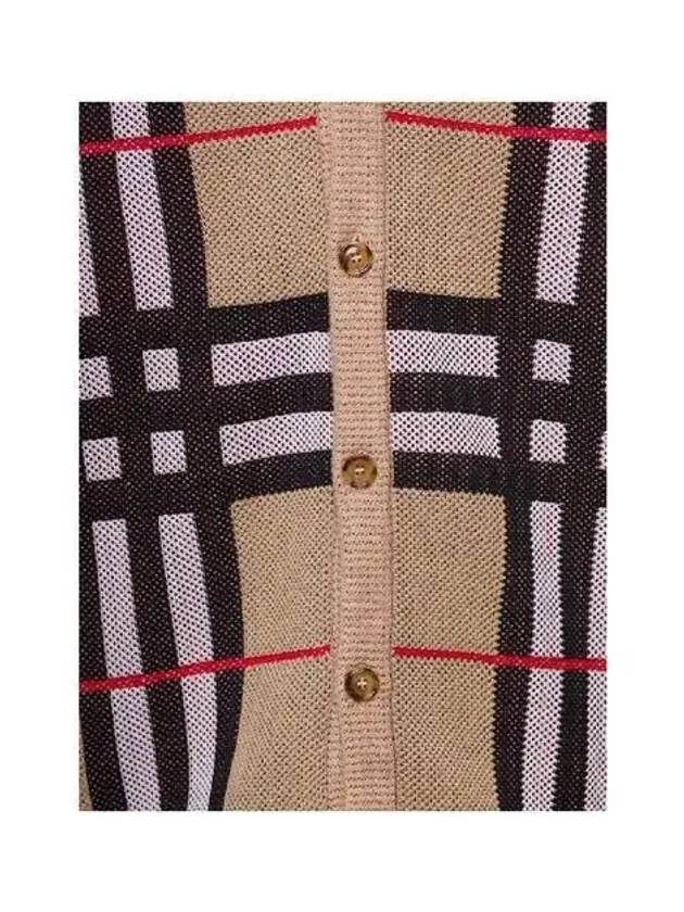 Check Technical Cotton Blend Cardigan Archive Beige - BURBERRY - BALAAN 3