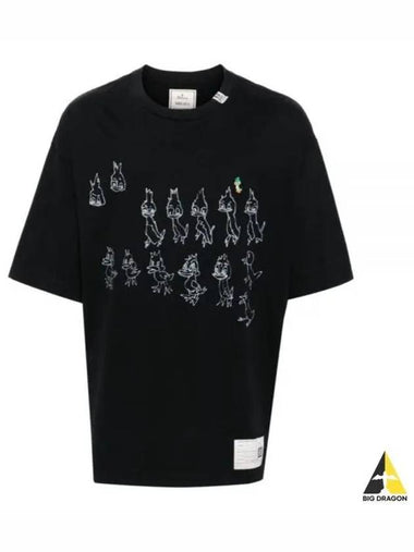 A13TS642 BLACK Duck Printed T Shirt - MIHARA YASUHIRO - BALAAN 1