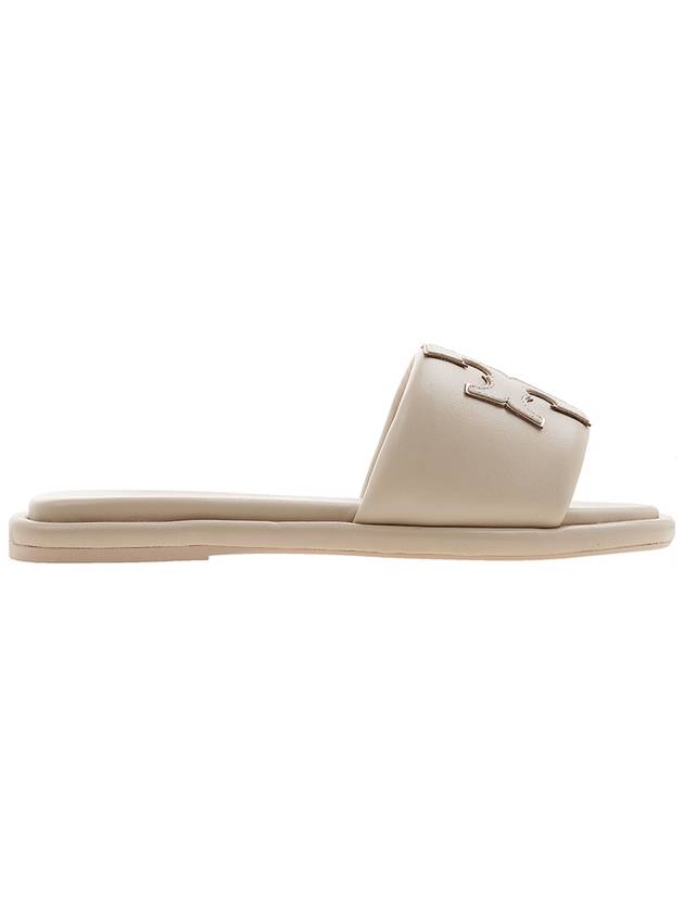 Double T Slide Slippers Beige - TORY BURCH - BALAAN 3