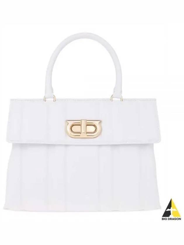 Gancini Hand Cross Bag White - SALVATORE FERRAGAMO - BALAAN 2