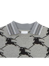 Kids collar long sleeved t shirt RCN3 EKD GRID 8069279 A1931 Adults can wear - BURBERRY - BALAAN 3