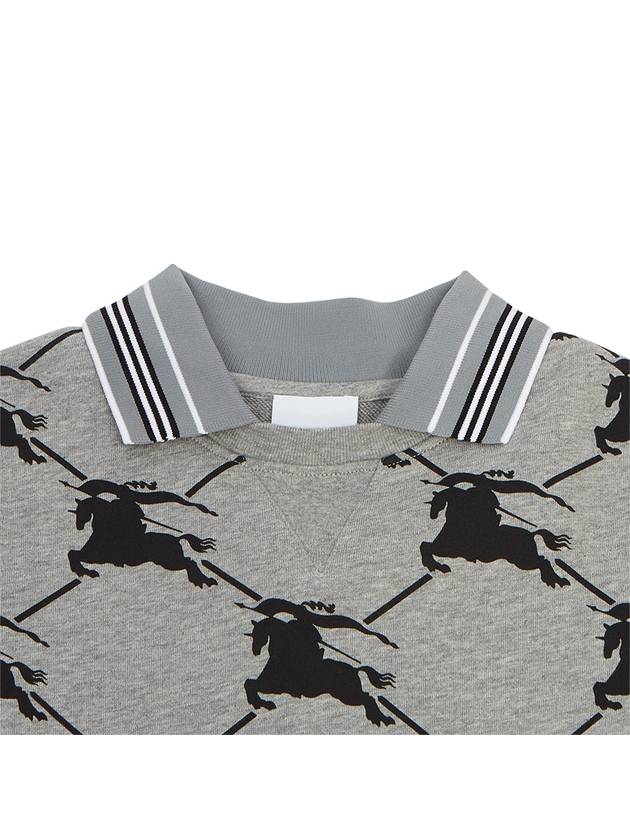 Kids Monogram Cotton Sweatshirt Grey - BURBERRY - BALAAN 4