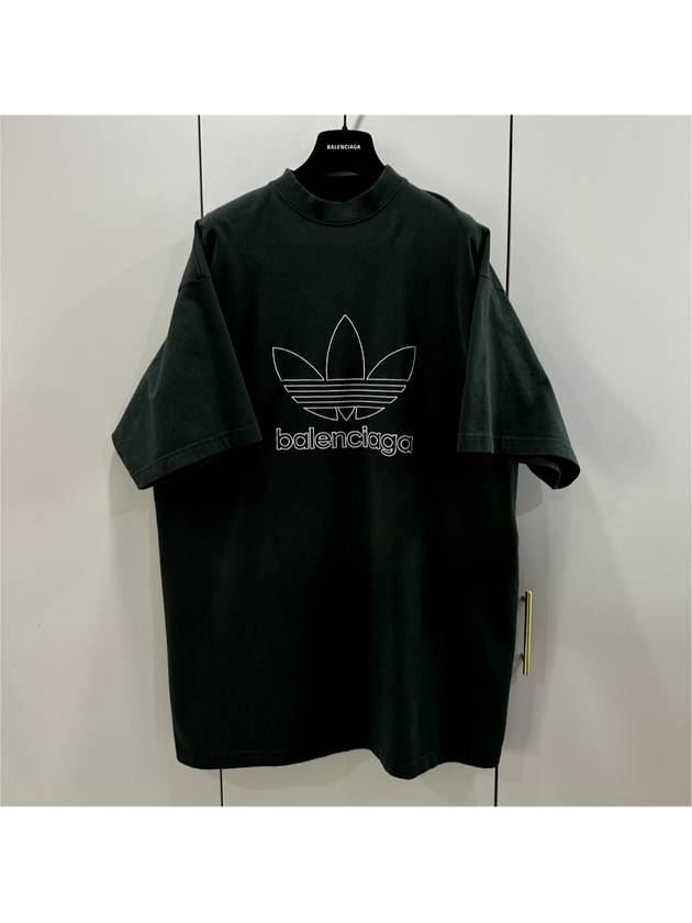 2 x Adidas Valdidas embroidered logo short sleeve t shirt green - BALENCIAGA - BALAAN 2