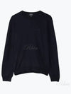 Embroidery Logo Wool Knit Top Navy - A.P.C. - BALAAN 2