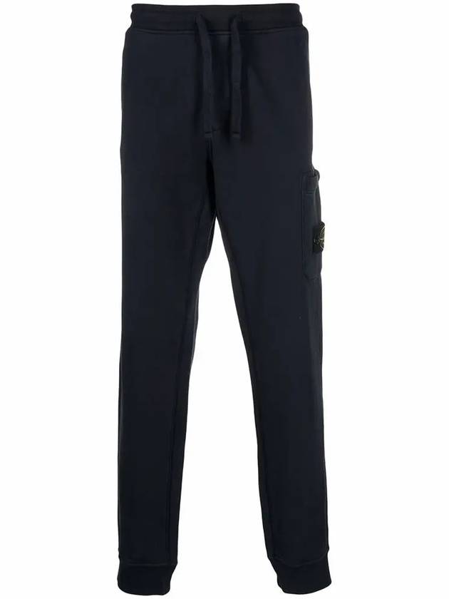 Men's Waffen Patch Pocket Jogger Pants Avio Blue - STONE ISLAND - BALAAN.