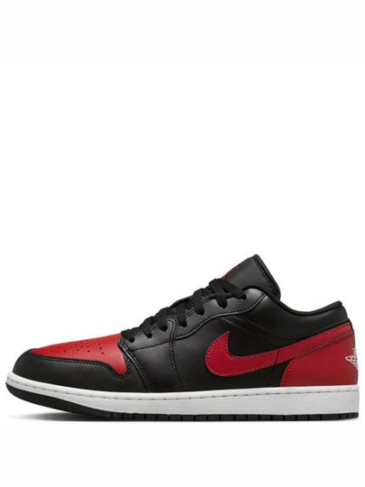 Air Jordan 1 Low Top Sneakers Black Red - NIKE - BALAAN 2