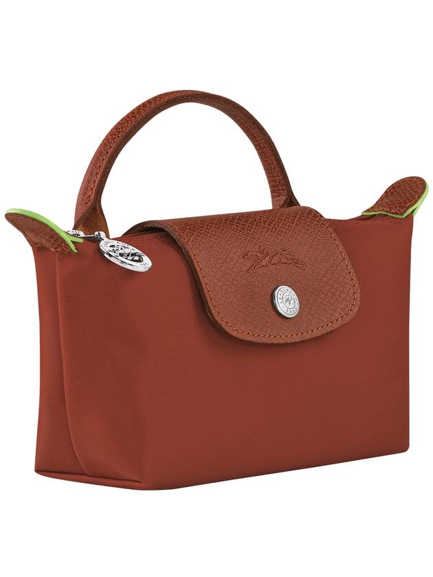 Le Pliage Green Handle Pouch Bag Chestnut - LONGCHAMP - BALAAN 4