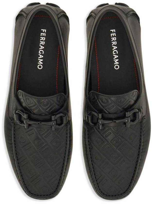 Salvatore Ferragamo Embossed Gancini Monogram Driving Loafers Shoes - SALVATORE FERRAGAMO - BALAAN 5