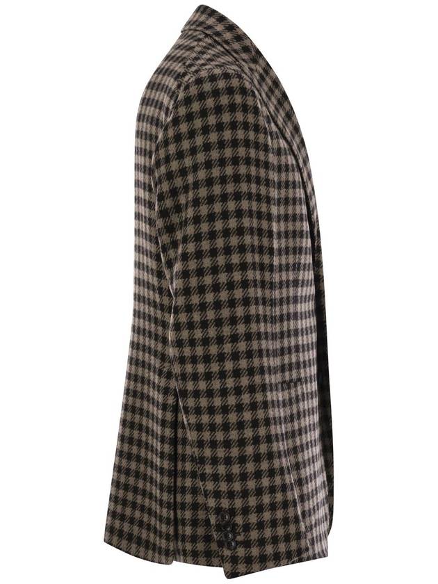 Houndstooth virgin wool blend jacket - TAGLIATORE - BALAAN 3