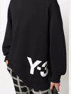 Logo Crew Neck Cotton Sweatshirt Black - Y-3 - BALAAN 4