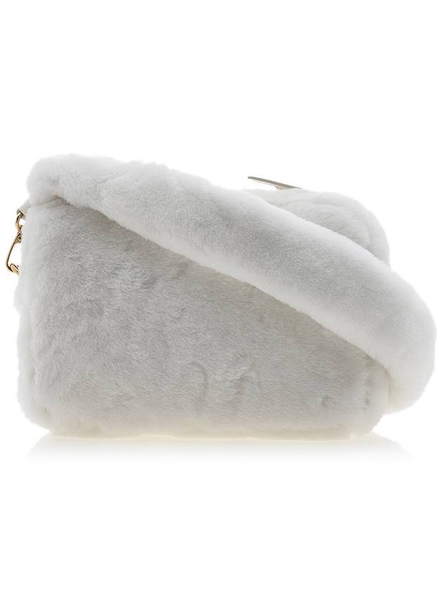 Logo Fluffy Shoulder Bag White - MIU MIU - BALAAN 5