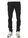 Men's Wappen Patch Cargo Straight Pants Black - STONE ISLAND - BALAAN 4