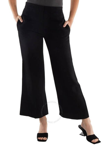 Jil Sander Ladies Black Cropped Wide-Leg Trousers, Brand Size 34 (US Size 2) - JIL SANDER - BALAAN 1