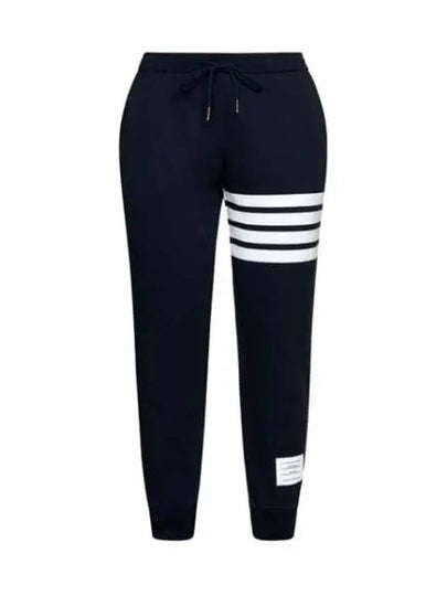 Women's Engineer 4 Bar Cotton Loopback Knit Track Pants Navy - THOM BROWNE - BALAAN 2