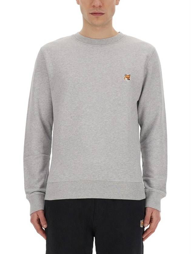 Fox Head Patch Regular Sweatshirt Light Grey Melange - MAISON KITSUNE - BALAAN 2