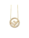 F Logo Pendant Necklace Gold - FENDI - BALAAN 1