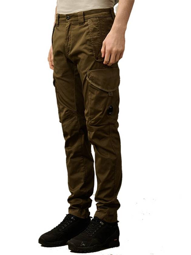 Stretch Satin Utility Cargo Lens Straight Pants Ivy Green - CP COMPANY - BALAAN 4