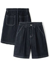 Washed Denim Bermuda Shorts Navy - INDUST - BALAAN 4