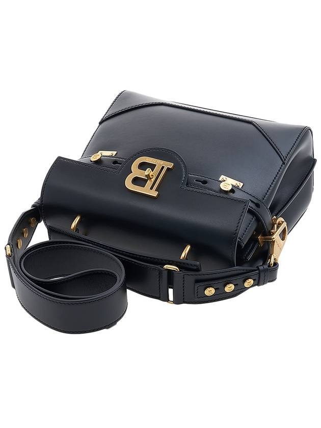 B-Buzz Logo Leather Cross Bag Black - BALMAIN - BALAAN 5