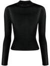 Second Skin Mock Neck Long Sleeve Shirt Black - COURREGES - BALAAN 2