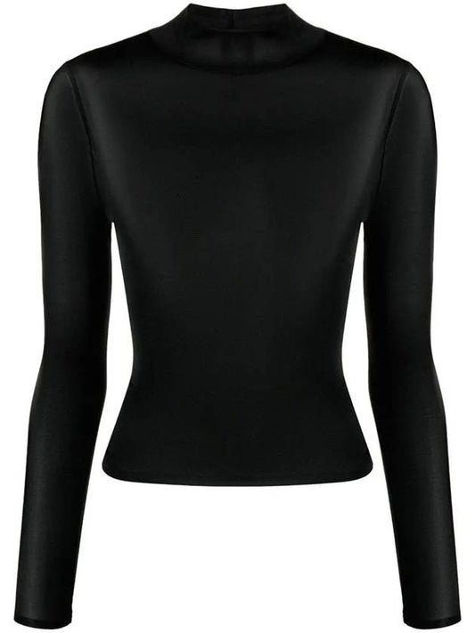 Second Skin Mock Neck Long Sleeve Shirt Black - COURREGES - BALAAN 2