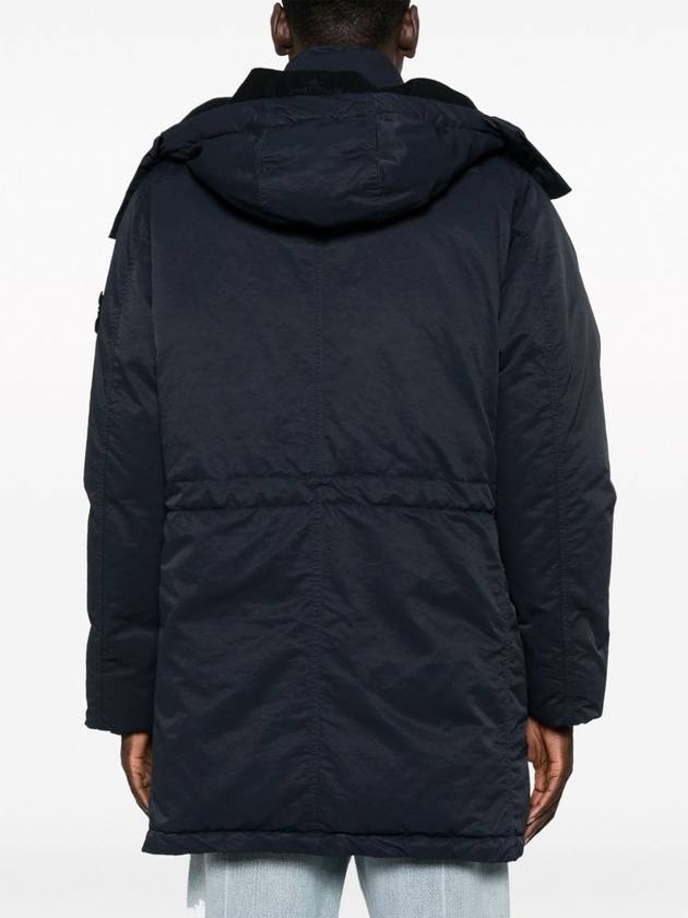 Men's Wappen Patch Hooded Parka Navy - STONE ISLAND - BALAAN 6