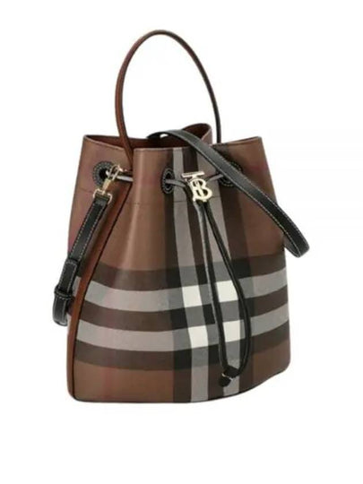 Small TB Bucket Bag Dark Birch Brown - BURBERRY - BALAAN 2