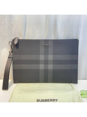 New Product Edin Check Clutch - BURBERRY - BALAAN 1