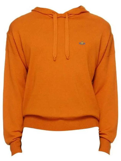 Embroidered Logo Virgin Wool Hoodie Orange - VIVIENNE WESTWOOD - BALAAN 2