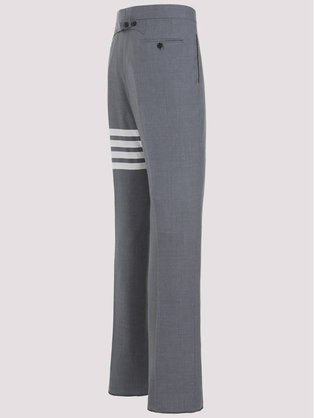 Diagonal Plain Weave Classic Wool Slacks Medium Grey - THOM BROWNE - BALAAN 4