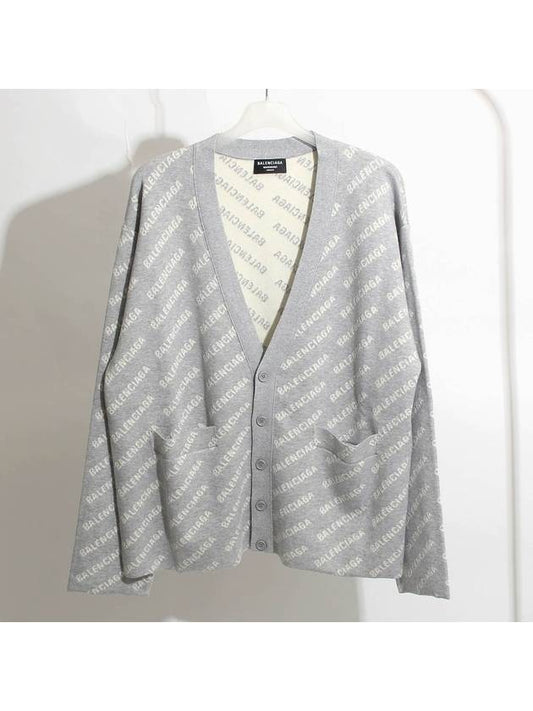 All-Over Logo Cardigan Grey - BALENCIAGA - BALAAN 2