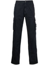 Wappen Patch Cargo Straight Pants Navy - STONE ISLAND - BALAAN 1