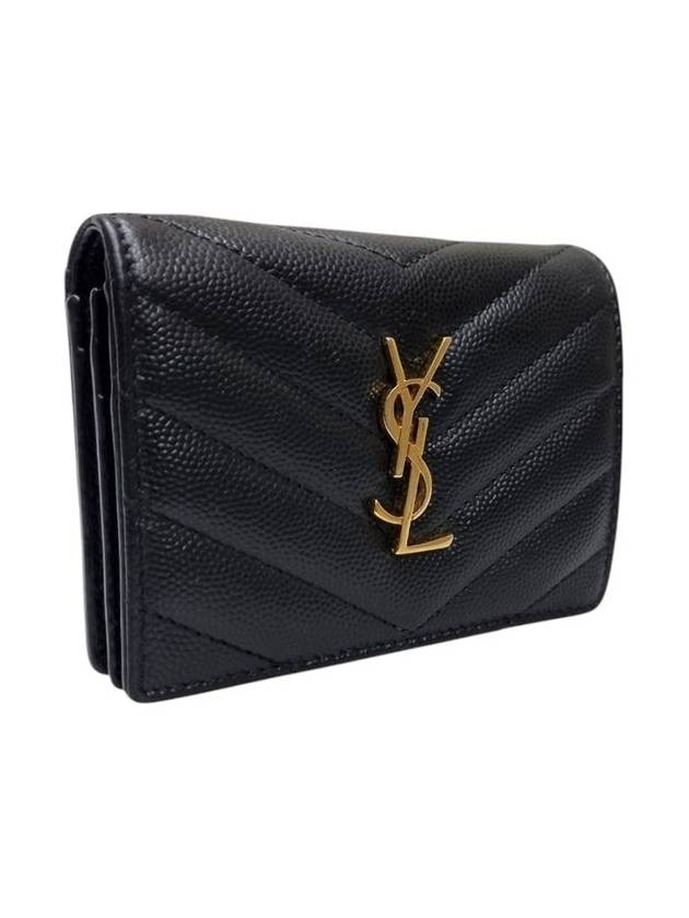 530841 Monogram Matelasse Card Half Wallet - SAINT LAURENT - BALAAN 2