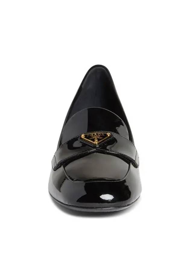 Triangle Logo Patent Leather Loafers Black - PRADA - BALAAN 6