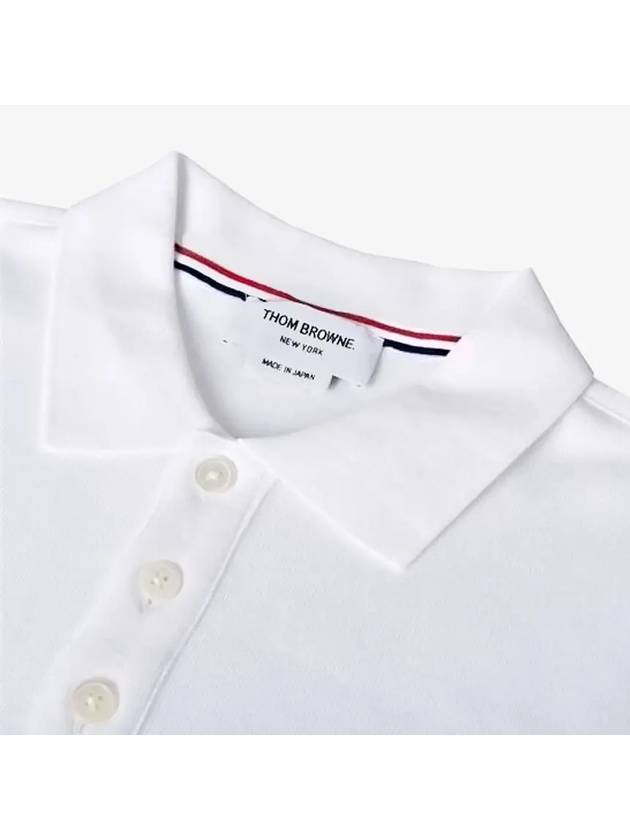 RWB Pocket Interlock Cotton Short Sleeve Polo Shirt White - THOM BROWNE - BALAAN 4